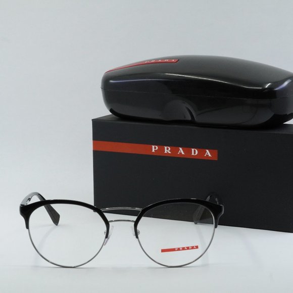 FINAL PRICE NEW PRADA SPORT PS52HV 7AX1O1 BLACK EYEGLASSES - Picture 2 of 9